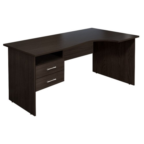 Стол кривол. с тумбой П 1604 Монолит