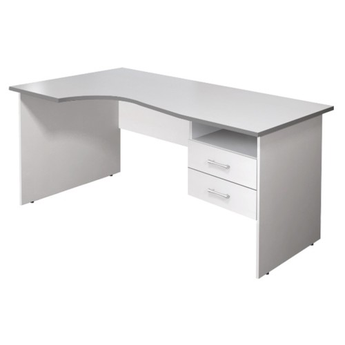 Стол кривол. с тумбой Л 1404 Монолит