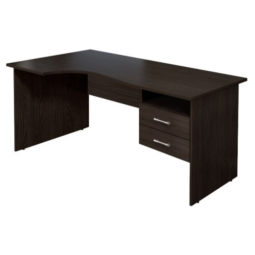 Стол кривол. с тумбой Л 1404 Монолит