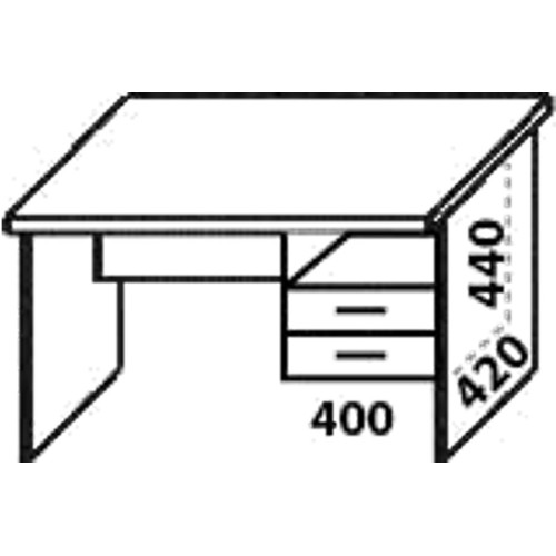 Стол рабочий с тумбой 1204_1 Монолит