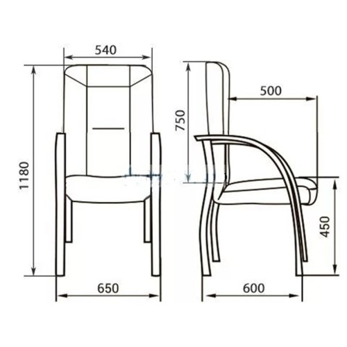 Конференц стул для посетителя Bonn AD (Натуральная кожа)