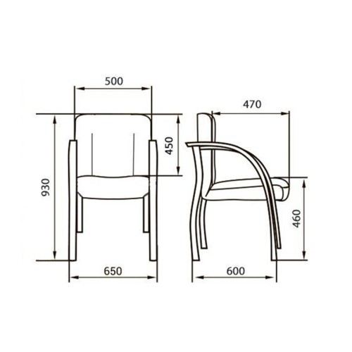 Стул для посетителя Forum BD (Натуральная кожа)