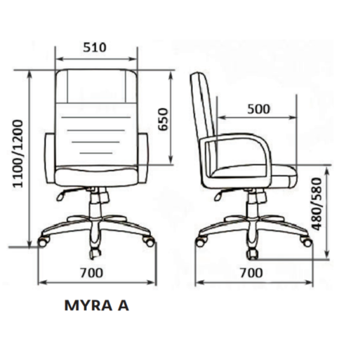 Кресло для руководителя Myra A LX (Натуральная кожа)