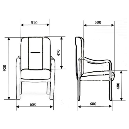 Стул для посетителя Myra BD (Натуральная кожа)