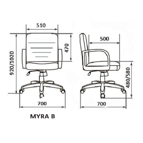 Кресло для руководителя Myra B Laguna (Натуральная кожа)