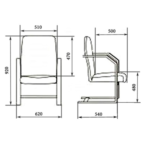 Стул для посетителя Myra C (Натуральная кожа)