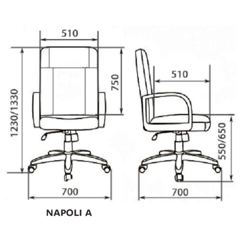 Кресло для руководителя Napoli A VIP (Натуральная кожа)