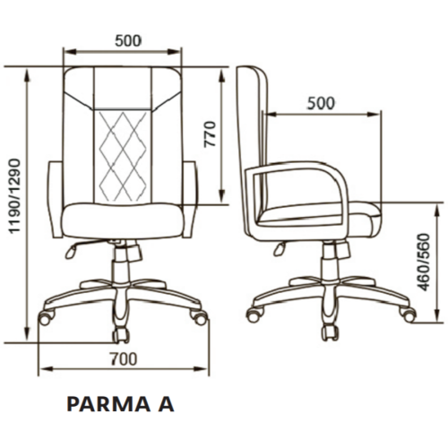 Кресло для руководителя Parma A Laguna (Натуральная кожа)