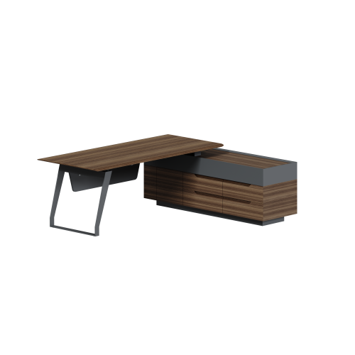 Стол на опорной тумбе 220 правый Quartz