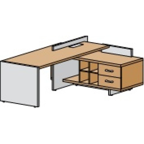 Стол правый 220 Wood Stone