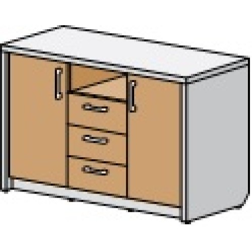 Комод (греденция) с ящиками Wood Stone