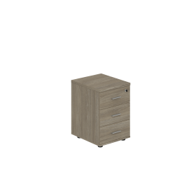 Тумба опорная (мобильная) с 3-мя ящиками + замок 40 Wing