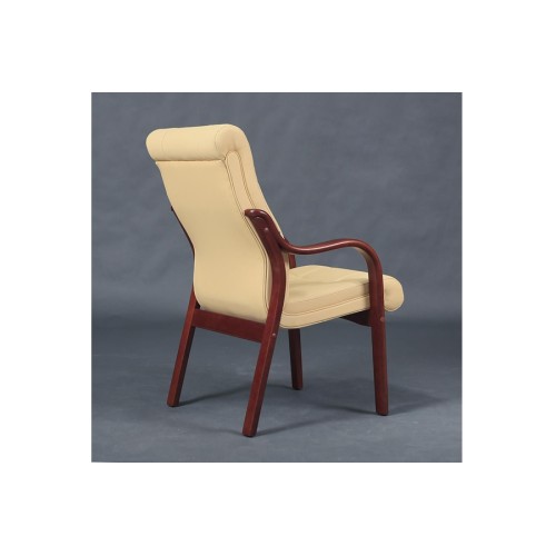 Конференц стул для посетителя Дали DB-700LB: кресло в натуральной коже