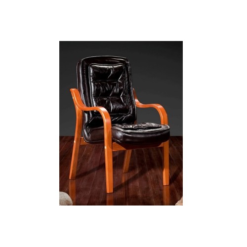 Конференц стул для посетителя Доу SE-004: кресло в натуральной коже