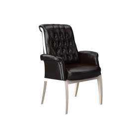 Конференц стул для посетителя Интер-G: кресло в натуральной коже