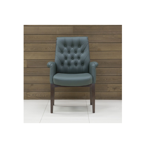 Конференц стул для посетителя Интер-G: кресло в натуральной коже