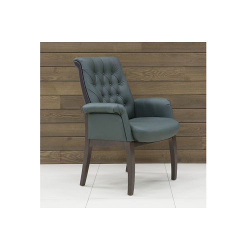 Конференц стул для посетителя Интер-G: кресло в натуральной коже