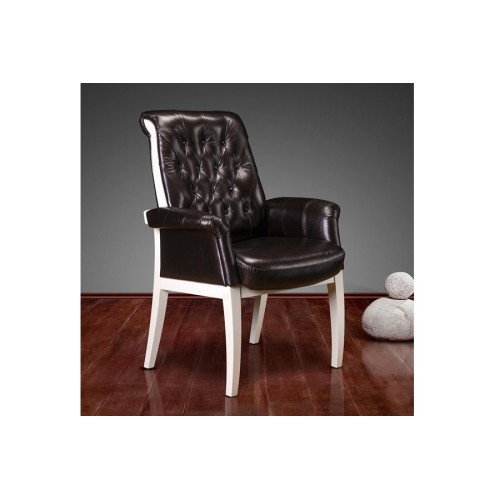 Конференц стул для посетителя Интер-G: кресло в натуральной коже