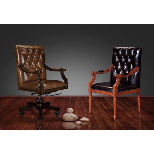 Конференц стул для посетителя Ланфранко SL-100: кресло в натуральной коже