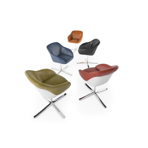 Офисный стул для посетителя Санти (хромированная крестовина)