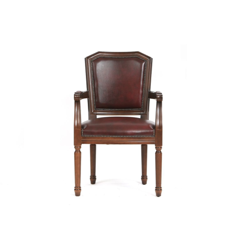 Офисный стул для посетителя Велде ТА 5022А (натуральная кожа) с подлокотниками