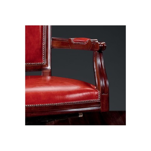 Офисный стул для посетителя Велде ТА 5022А (натуральная кожа) с подлокотниками