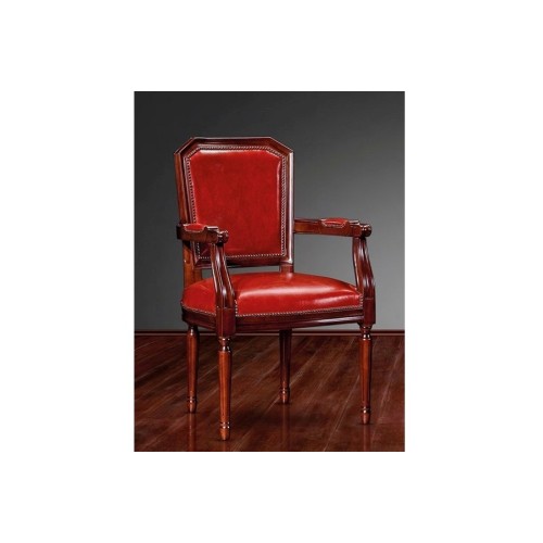 Офисный стул для посетителя Велде ТА 5022А (натуральная кожа) с подлокотниками