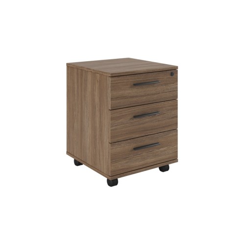 Тумба подкатная с 3 ящиками древесный Asti