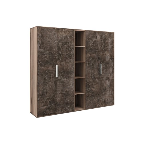 Шкаф высокий 4 створки с нишей B-Tone