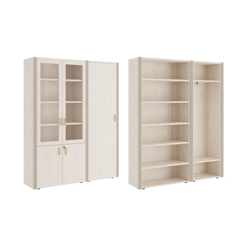 Шкаф для бумаг с одностворчатым гардеробом. Композиция 3. Monza