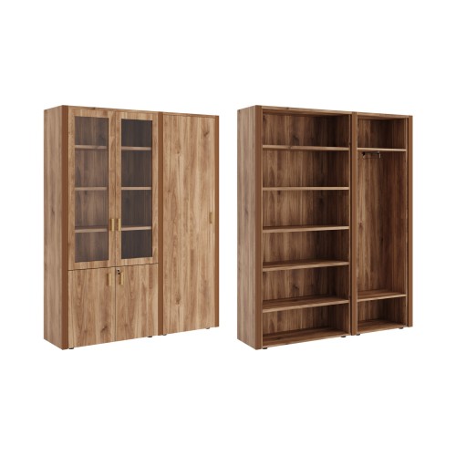 Шкаф для бумаг с одностворчатым гардеробом. Композиция 3. Monza