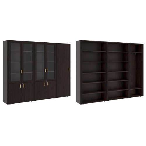 Шкаф для бумаг с гардеробом 5 створок. Композиция 4. Monza