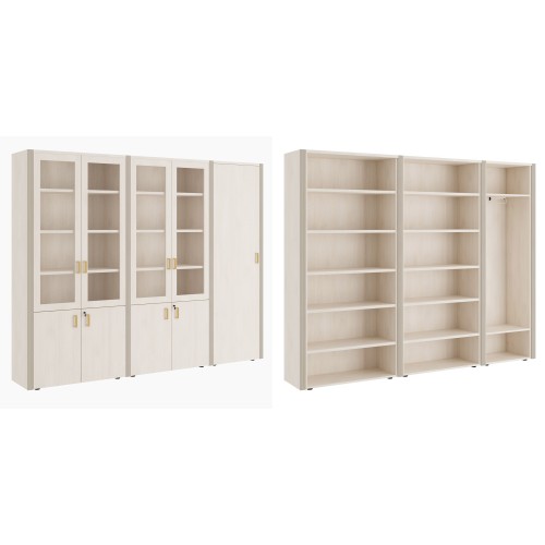 Шкаф для бумаг с гардеробом 5 створок. Композиция 4. Monza