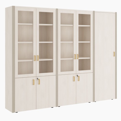 Шкаф для бумаг с гардеробом 5 створок. Композиция 4. Monza