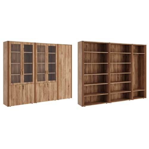 Шкаф для бумаг с гардеробом 5 створок. Композиция 4. Monza