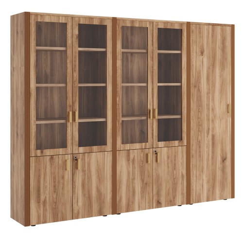 Шкаф для бумаг с гардеробом 5 створок. Композиция 4. Monza