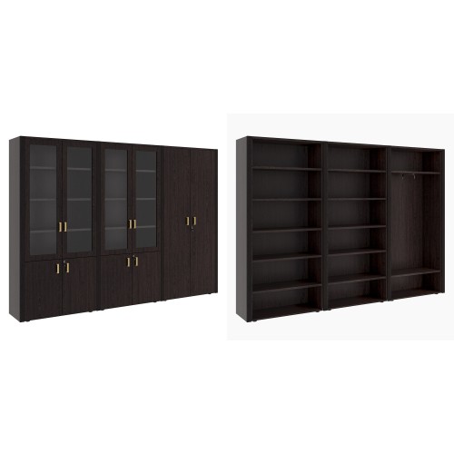 Шкаф для бумаг с гардеробом 6 створок. Композиция 5. Monza