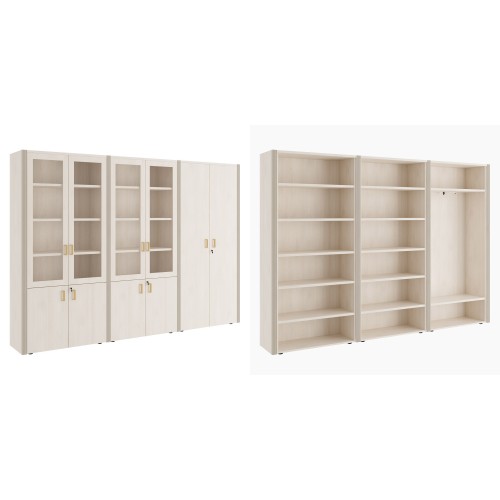 Шкаф для бумаг с гардеробом 6 створок. Композиция 5. Monza