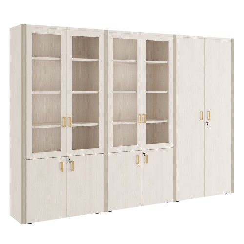 Шкаф для бумаг с гардеробом 6 створок. Композиция 5. Monza