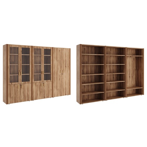 Шкаф для бумаг с гардеробом 6 створок. Композиция 5. Monza