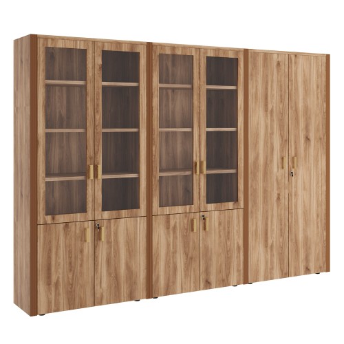 Шкаф для бумаг с гардеробом 6 створок. Композиция 5. Monza