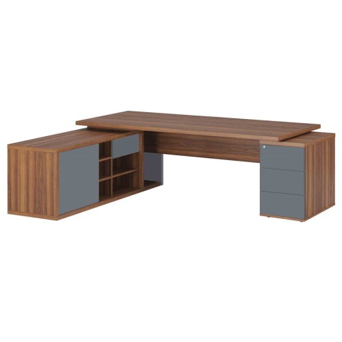 Стол рабочий на креденции и тумбе левый 222 Zion