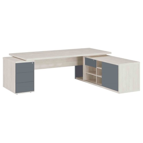 Стол рабочий на креденции и тумбе правый 222 Zion