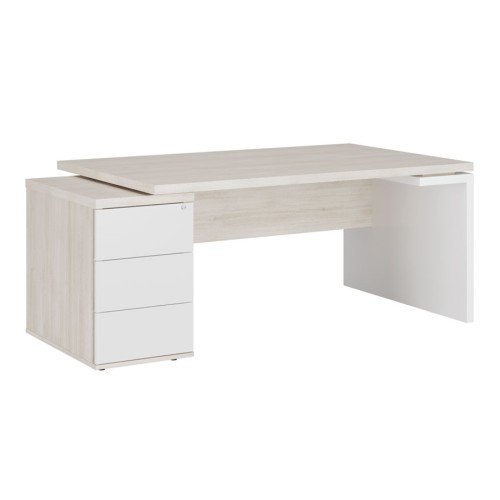 Стол рабочий на опорной тумбе левый Zion