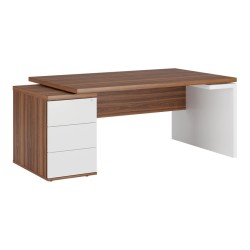 Стол рабочий на опорной тумбе левый Zion