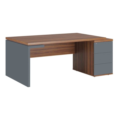 Стол рабочий на опорной тумбе правый Zion