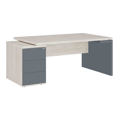 Стол рабочий на опорной тумбе левый Zion