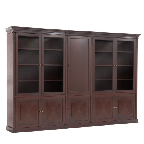 Шкаф двойной комбинированный деревянные двери L347 Doge