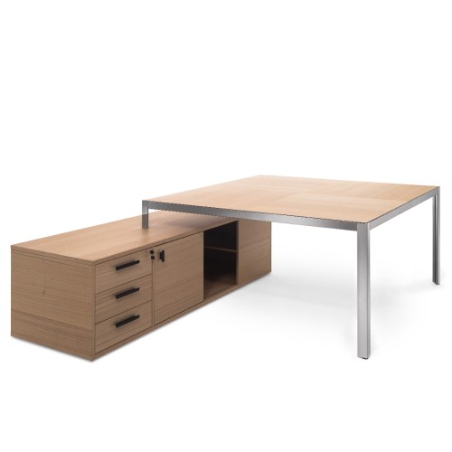 Стол квадратный на опорной тумбе Enzo ECL 51