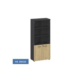 Шкаф высокий комбинированный со стеклом Flex